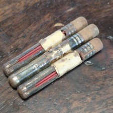 3 x Parker Metal Cartridge, Red Leads, Fits 1930's Vacumatic Pencils