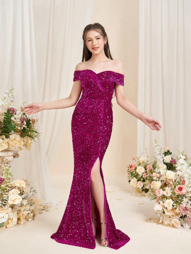 Alisa leo off shoulder sparkly - off,