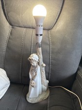 Zaphir Nao Table Lamp Girl with Basket of Flowers 40cm Tall  Working Spanish