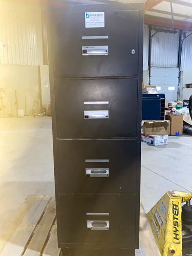 Black metal drawer - black, lock