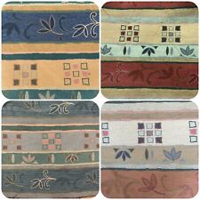 Conservatory Floral Square Stripe Pattern Upholstery Fabric Material 140cm wide 