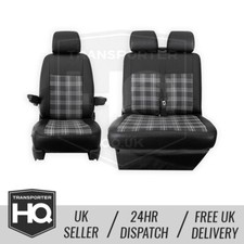 VW T5.1 / T6 / T6.1 – 2+1 GTI Grey GTI Style Seat Covers (2010-2022)