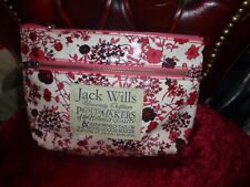 Vintage Jack Wills Make-Up Bag / Art Fabric Floral Cotton PVC Coating.