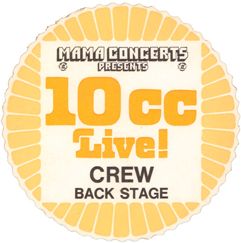10cc 1977 backstage pass - 1977,