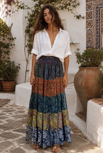 Recycled silk blend floral - recycled,