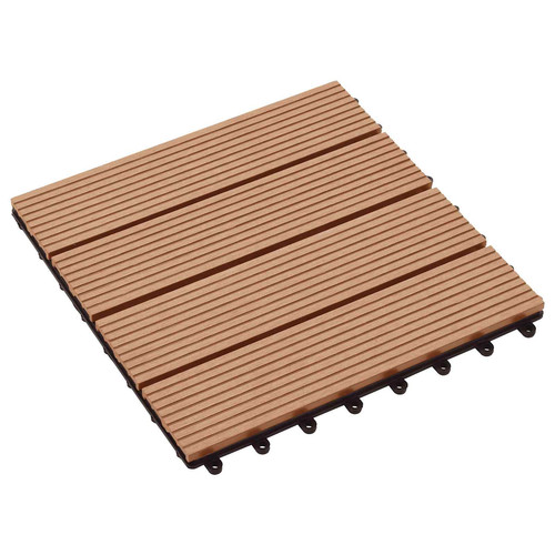Decking tile teak 30x30cm - 30x30cm, wpc