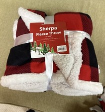 Sherpa Fleece Throw Blanket