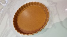 Emile Henry Flan Pie Dish Retro Vintage Made In France Ceramic Stoneware Brown
