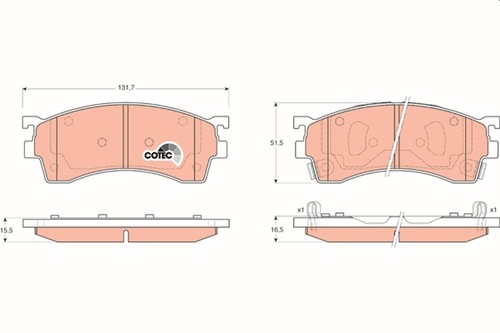 Trw brake pads gdb3209 - pads,