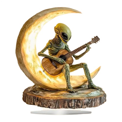 Bohemian alien statue moon - alien,