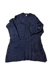 Dosa Silk Tunic Dress Navy