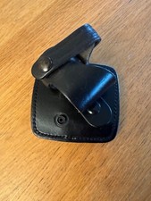 Black Leather Baton Carrier / Holder - PWL. Price Western Leather