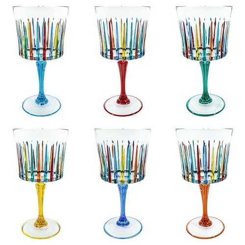 Set six large murano wine - large,