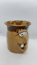 Vintage Retro Funny face Ugly mug Cup Tankard studio Art pottery 3.5"
