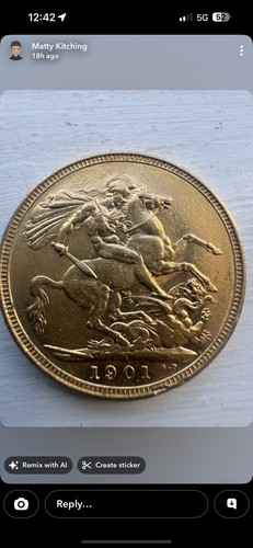 1901 full gold sovereign - full,
