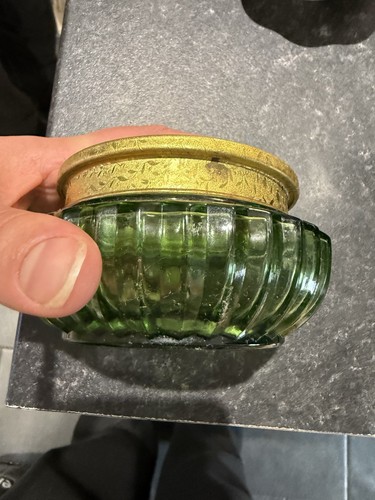 Vintage green pressed - green, glass