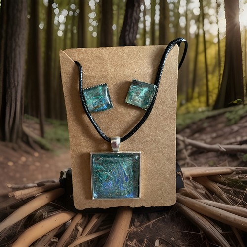 Bluebell wood abstract - wood, art