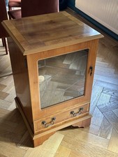 Solid Teak HiFi Stereo Cabinet Retro Music Centre Storage Unit Record Storage