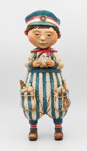 Ooak paper clay doll - paper,