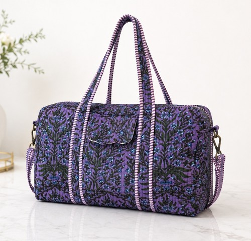 Quilted cotton duffle - quilted,