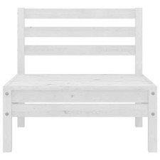 Wooden Garden OUTDOOR furniture set Sofa Lounge Bench WHITE Table Seater chairs