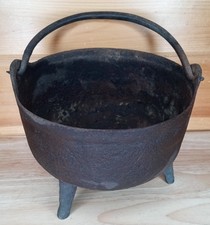 Antique Cast Iron Cauldron Pot