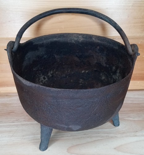 Antique cast iron cauldron - cauldron, pot