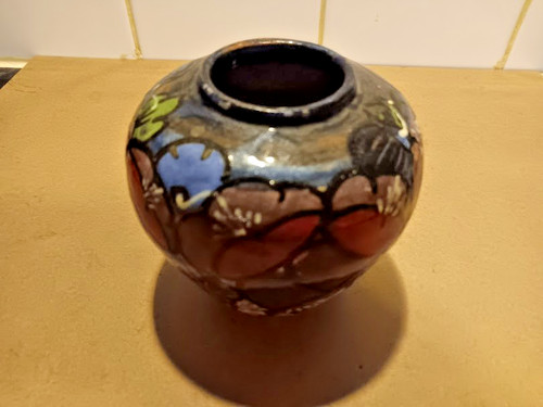 Jugendstil vase huber - e.,