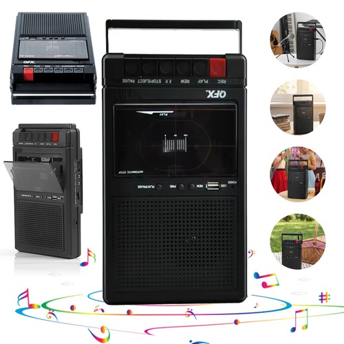 Retro cassette recorder player - recorder,