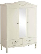 Toulouse Triple Wardrobe ivory White dunelm 