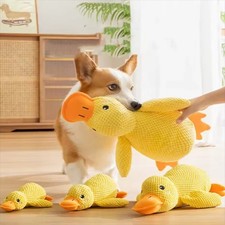 Dog plush play toy with duck