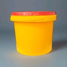 4 Litre Plastic Storage Bucket Container, Durable, Reusable, and Easy To Clean.