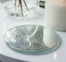Glass Coaster Plate Candle