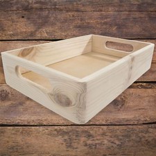 Small Stackable Shallow Wooden