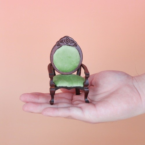 Green victorian armchair - green,