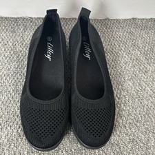 Black Mesh Ballet Pumps New