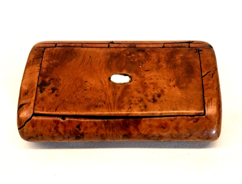Antique burr walnut snuff - antique,
