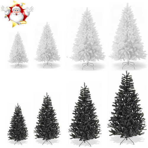 Christmas tree white black - christmas,