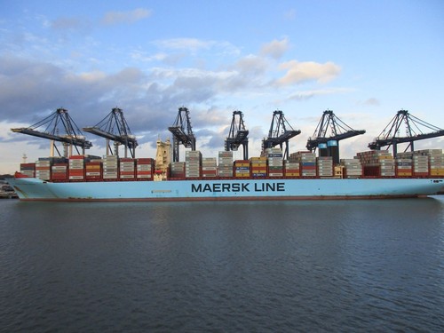 Photo 6x4 container ship and - container,