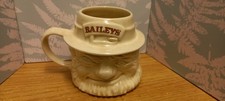 VINTAGE BAILEYS OLD MAN FACE WINKING WITH HAT MUG TOBY JUG WHITE/CREAM CERAMIC