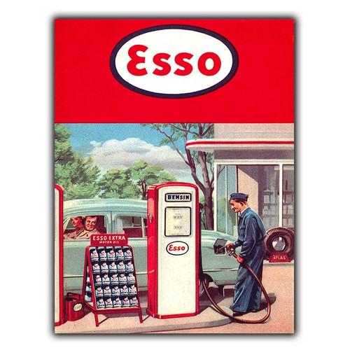 Esso garage petrol sign - esso,