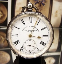 C 1907 ANTIQUE MILITARY NAMED SILVER WATCH & BOER WAR MEDALS ROYAL BERKSHIRE REG