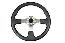 BLACK CHROME F2 350mm AFTERMARKET SPORTS STEERING WHEEL 6x70mm FOR BMW