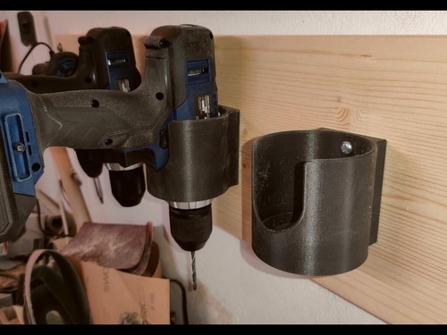 Drill wall mount holder - mount, power