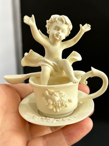 Vintage cherub angel teacup - cherub,