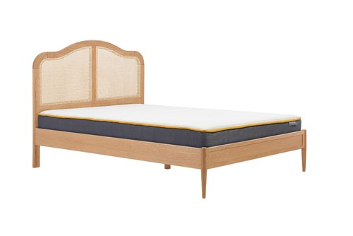 Leonie rattan wooden bed frame - leonie,