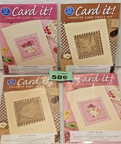 Coats applique craft card kits - applique,