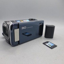 JVC Everio GZ-HM960 Handheld High Definition 3D Converter Camcorder Blue Tested