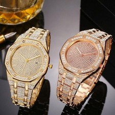 Diamond Luxury Quartz Date Hip