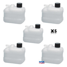Kart 5 x Overflow Catch Tanks with Black Tops Brand New Karting Kart Parts UK
